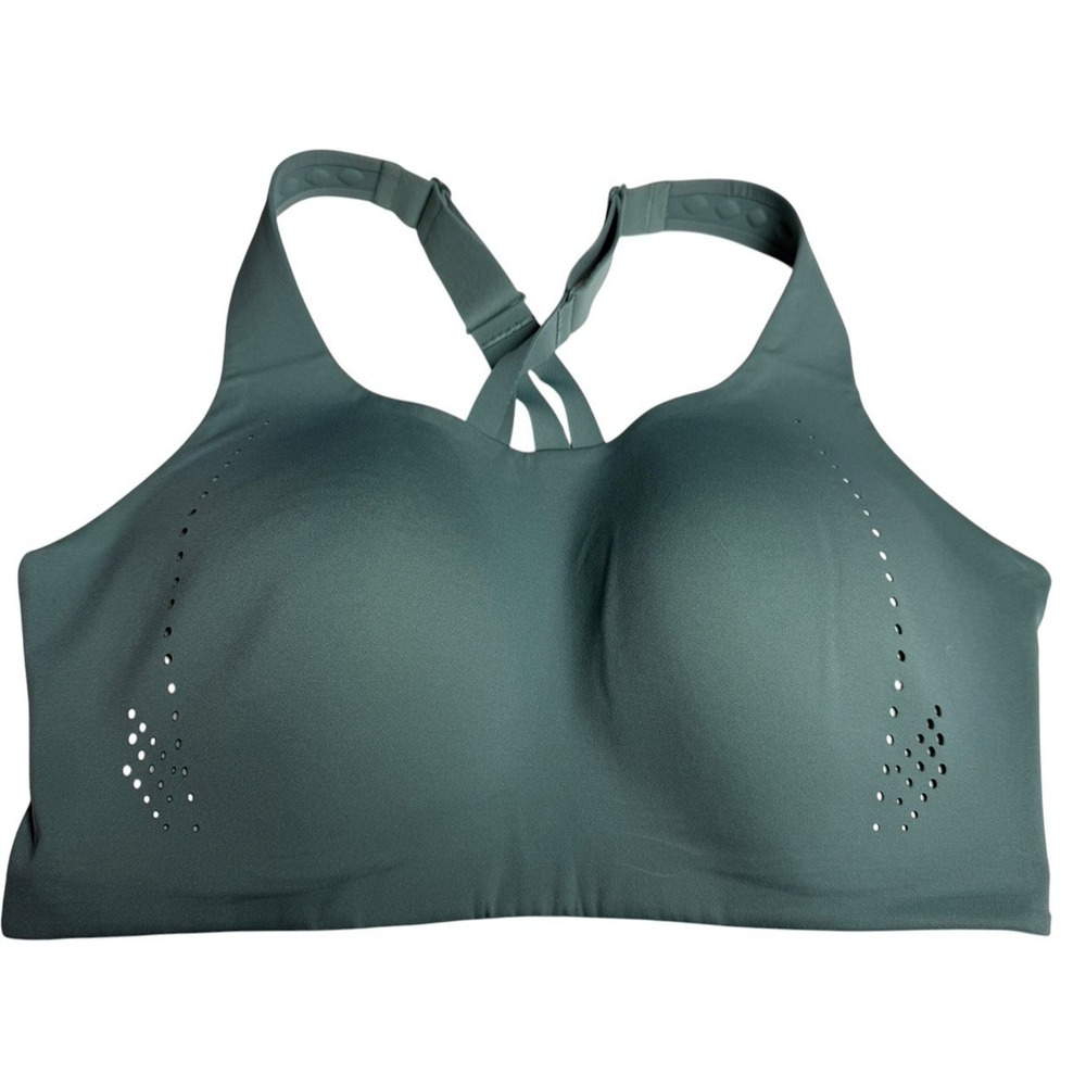 Lululemon AirSupport Bra 38DD Green High Impact Adjustable Sports Bra athleisure